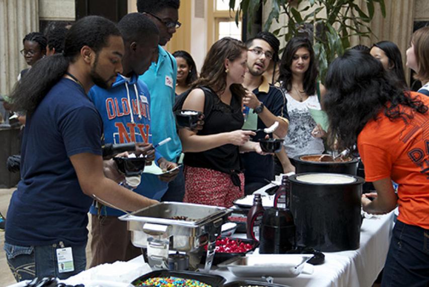 Student group at ice cream social