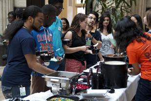 Student group at ice cream social