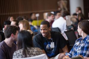 Medicine students at a conference